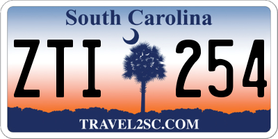 SC license plate ZTI254