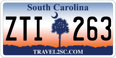 SC license plate ZTI263