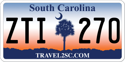SC license plate ZTI270