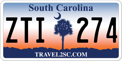 SC license plate ZTI274