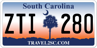 SC license plate ZTI280