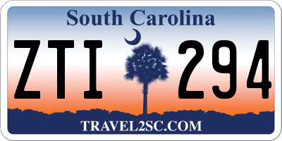 SC license plate ZTI294