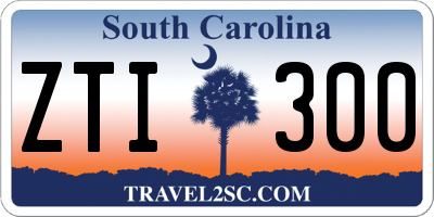 SC license plate ZTI300