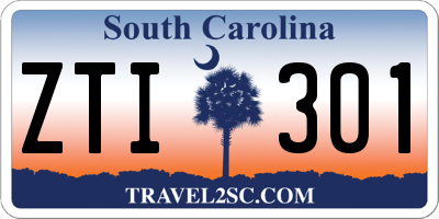 SC license plate ZTI301