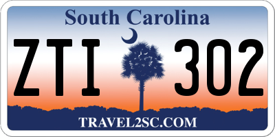 SC license plate ZTI302