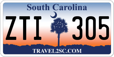 SC license plate ZTI305