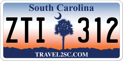 SC license plate ZTI312