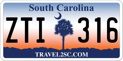SC license plate ZTI316