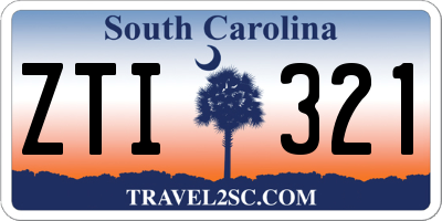 SC license plate ZTI321