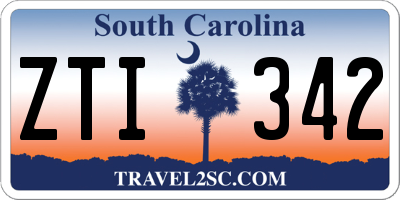 SC license plate ZTI342