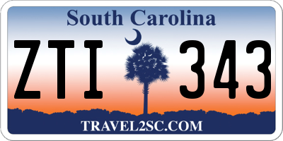 SC license plate ZTI343