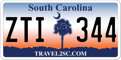 SC license plate ZTI344