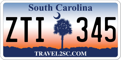 SC license plate ZTI345