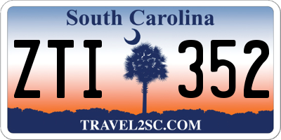 SC license plate ZTI352