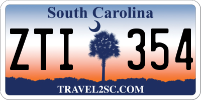 SC license plate ZTI354