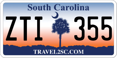 SC license plate ZTI355