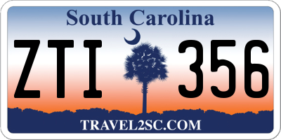 SC license plate ZTI356