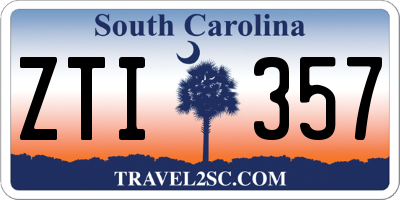 SC license plate ZTI357