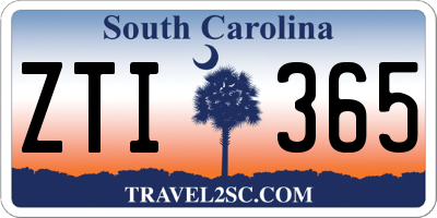 SC license plate ZTI365