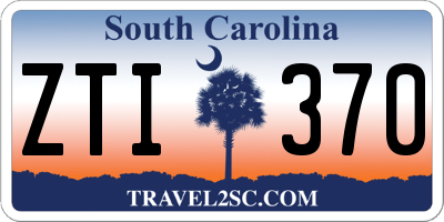 SC license plate ZTI370