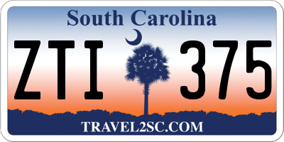 SC license plate ZTI375