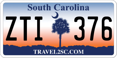 SC license plate ZTI376