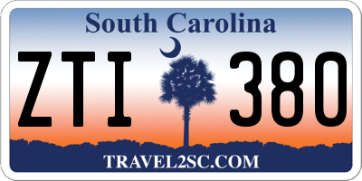 SC license plate ZTI380