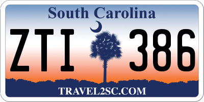 SC license plate ZTI386