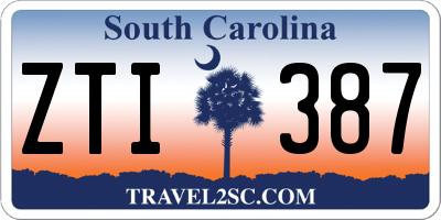 SC license plate ZTI387