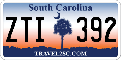 SC license plate ZTI392