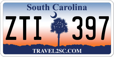 SC license plate ZTI397