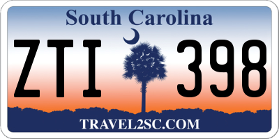 SC license plate ZTI398