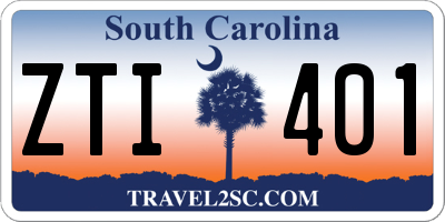 SC license plate ZTI401