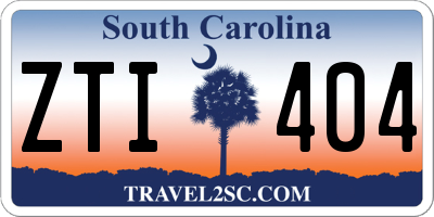 SC license plate ZTI404