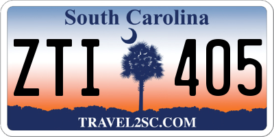 SC license plate ZTI405