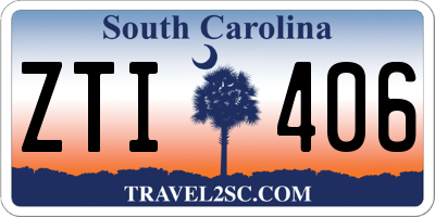 SC license plate ZTI406