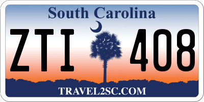SC license plate ZTI408