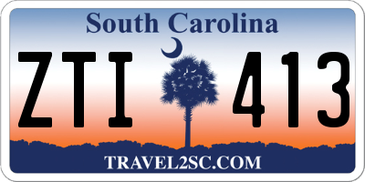 SC license plate ZTI413