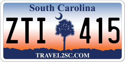 SC license plate ZTI415