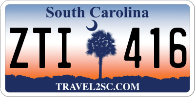 SC license plate ZTI416