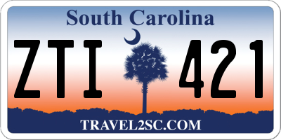 SC license plate ZTI421