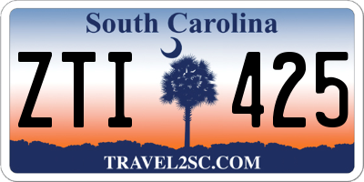 SC license plate ZTI425