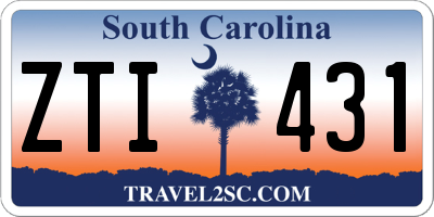 SC license plate ZTI431