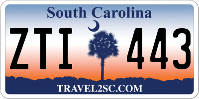SC license plate ZTI443