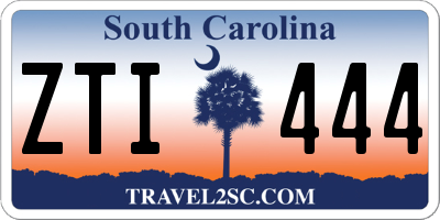 SC license plate ZTI444