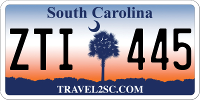 SC license plate ZTI445