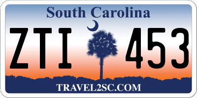 SC license plate ZTI453