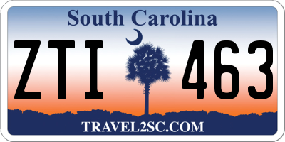 SC license plate ZTI463