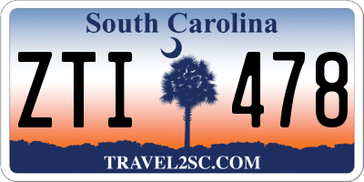 SC license plate ZTI478