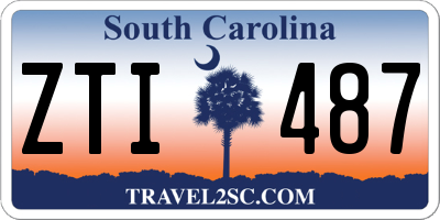 SC license plate ZTI487